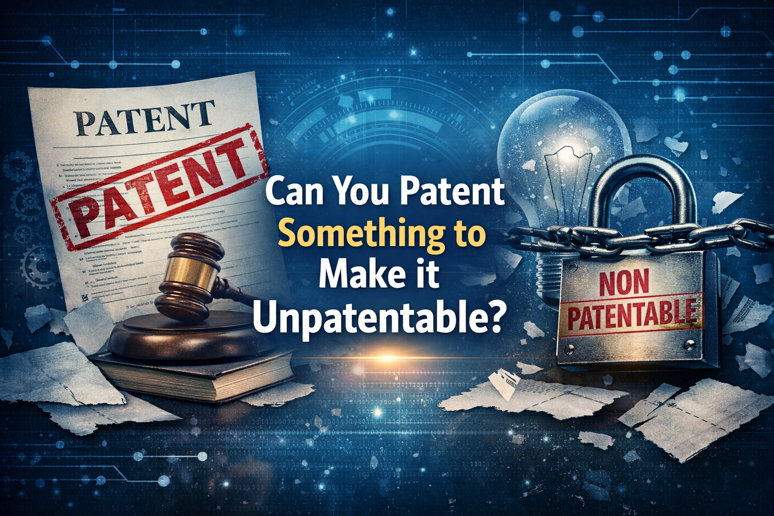 can you patent something to make it unpatentable